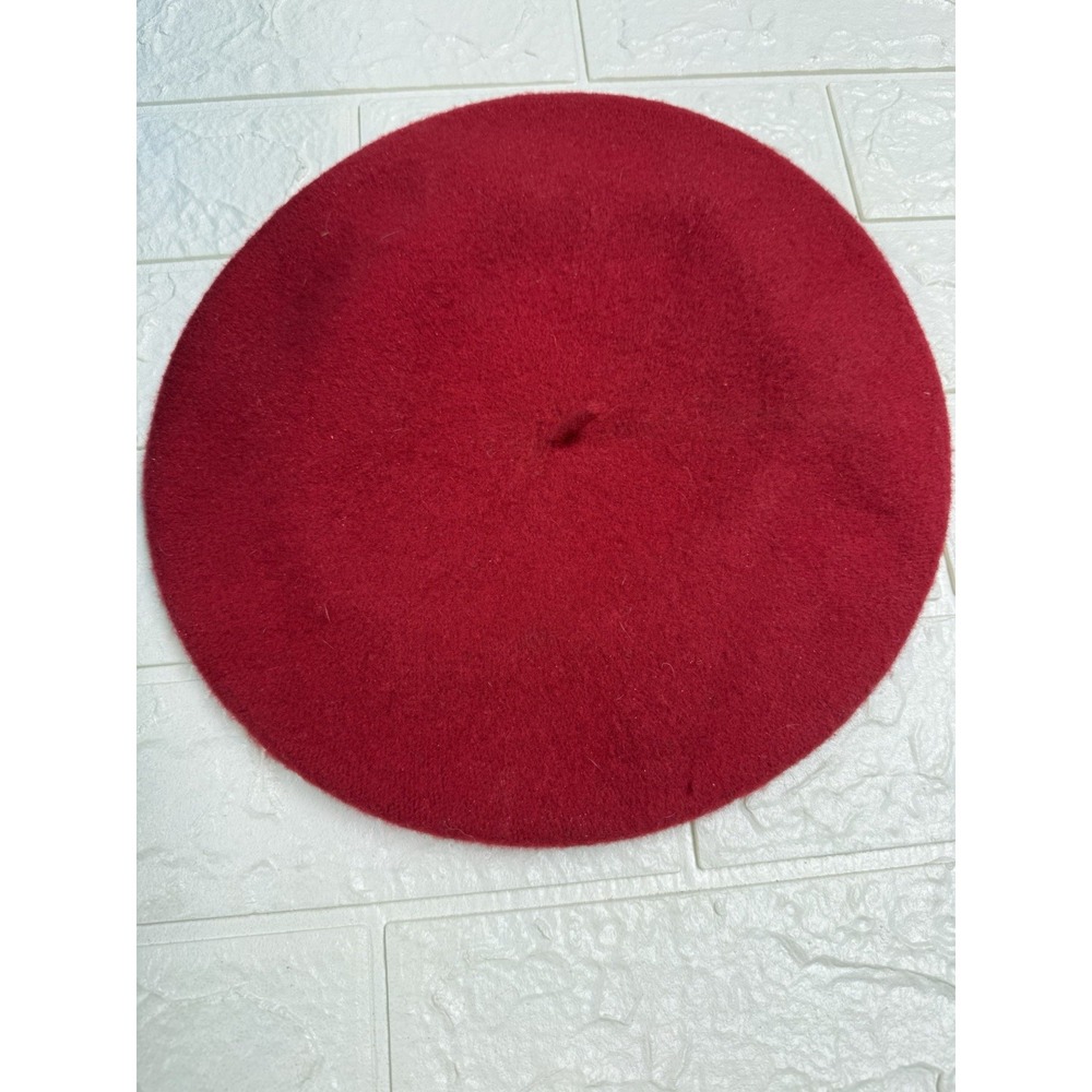 Vintage Betmar Women's Beret Hat Red 100% Pure Wool - One Size Fits Most